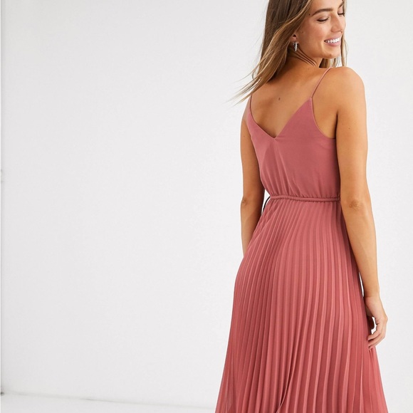 ASOS DESIGN pleated cami midi dress - Picture 6 of 10